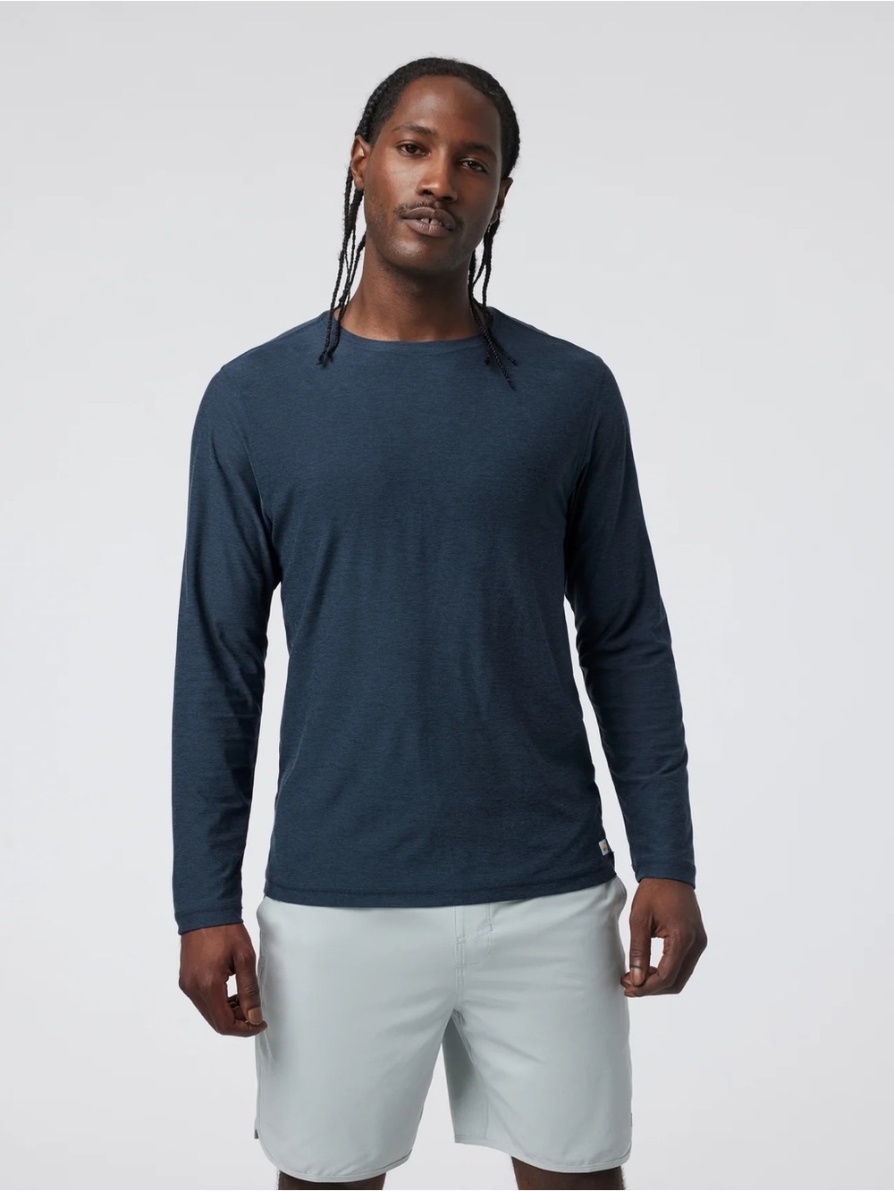 Vuori Long Sleeve Strato Tech Tee Size XL Navy Heather